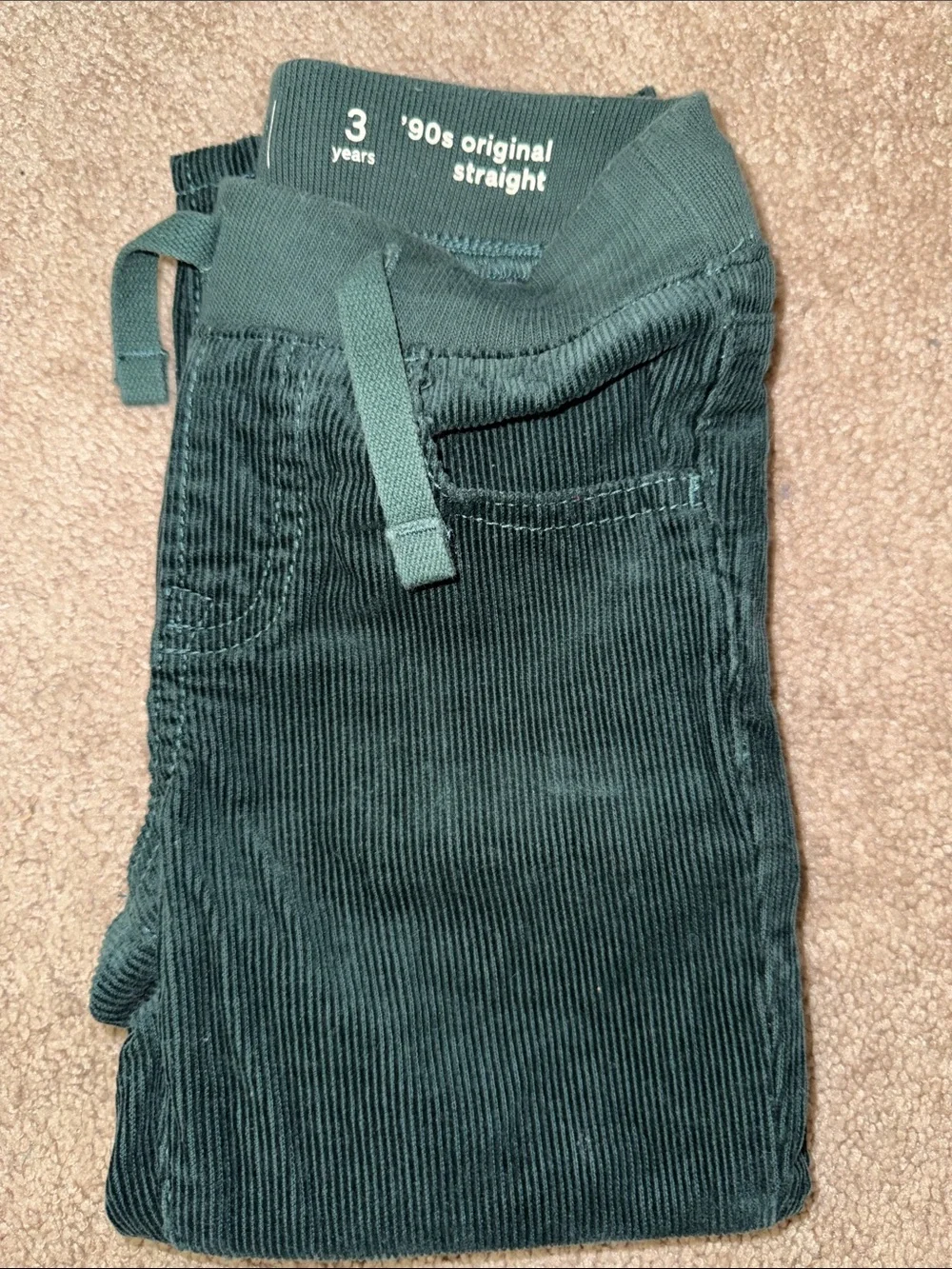 GAP Dark Green Corduroy Pull-On Joggers